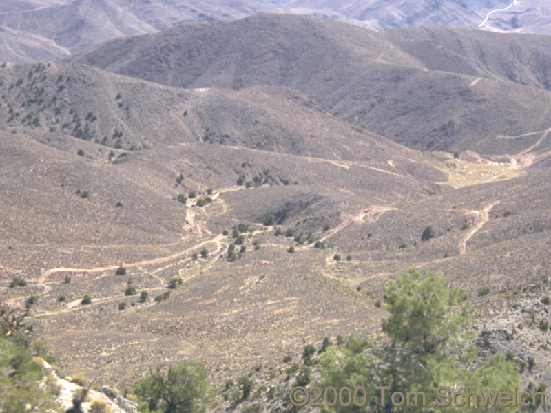View of unknown mine from Last Chance Mountain.