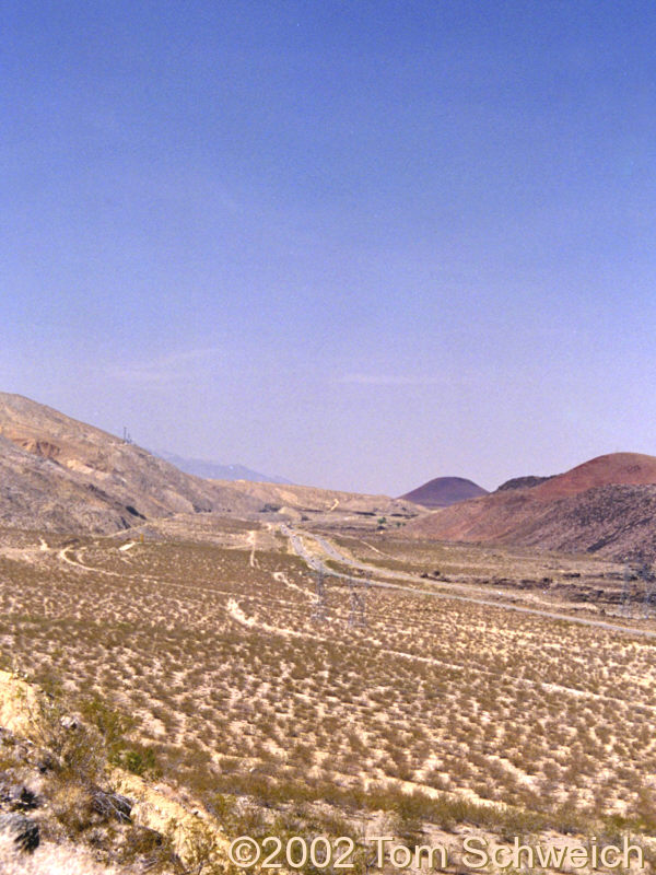 Looking North Along U. S. Highway 395 Near Nine Mile Canyon.