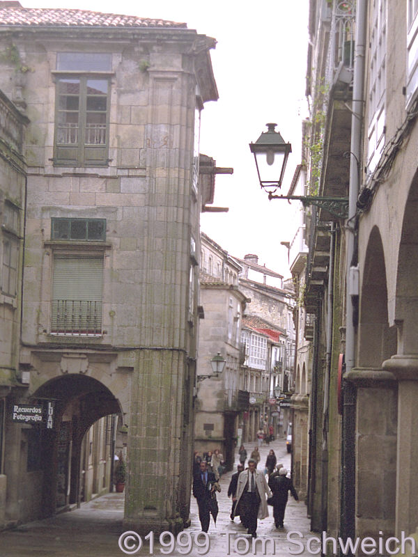 Narrow street in Santiago.