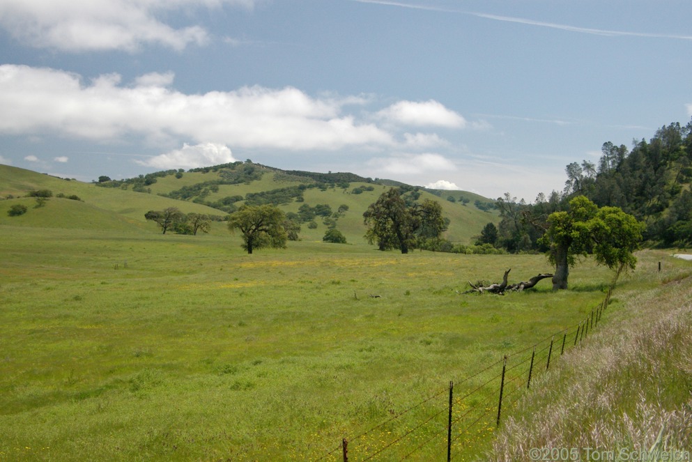 Valley parallel to San Andreas Fault, San Benito County, California.