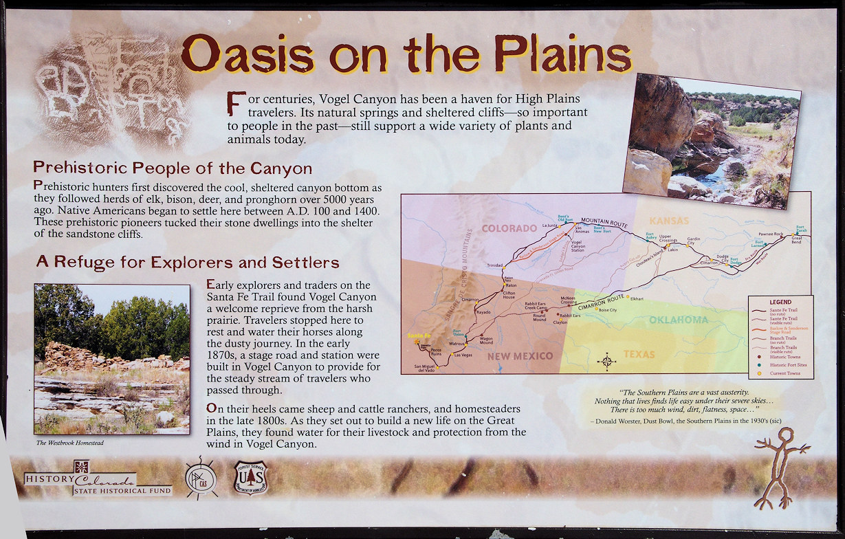 Vogel Canyon interpretive panel.