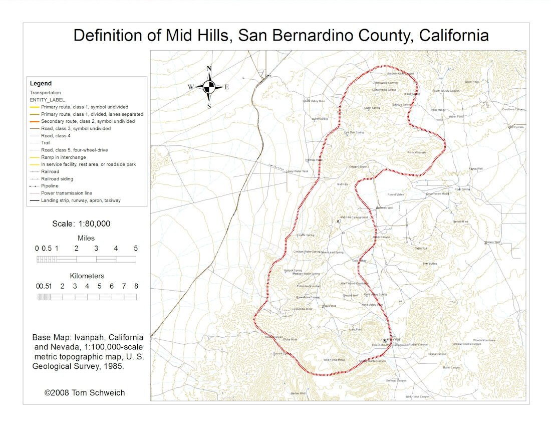 California, San Bernardino County, Mid Hills