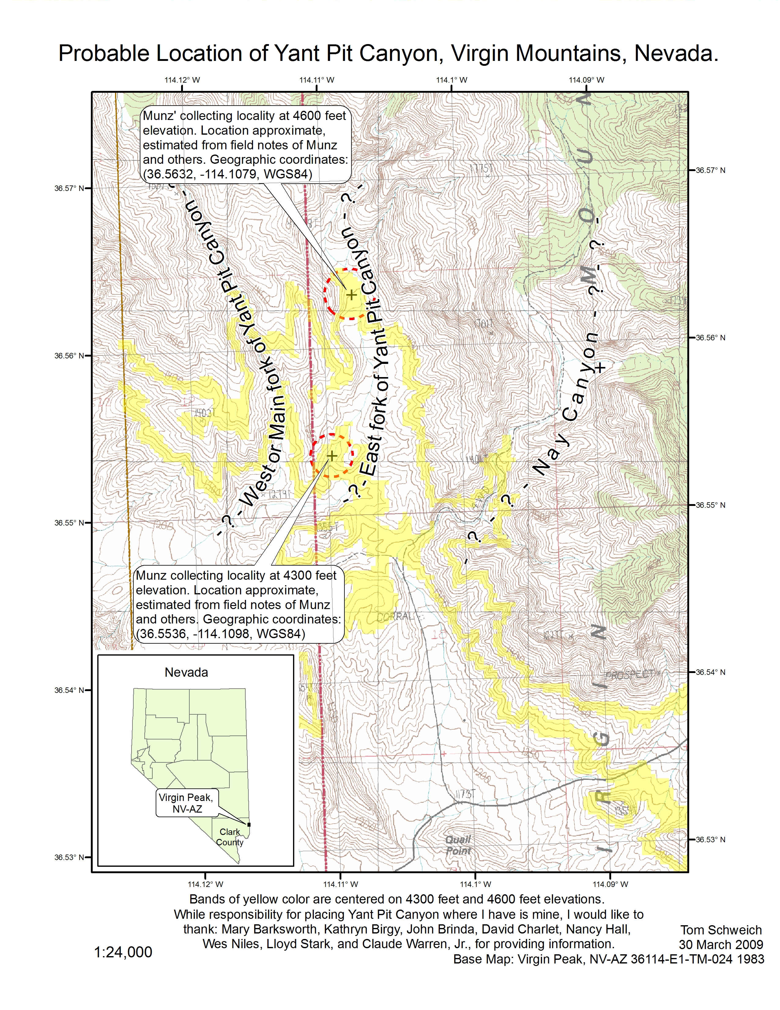 Nevada, Clark County, Yant Pit Canyon