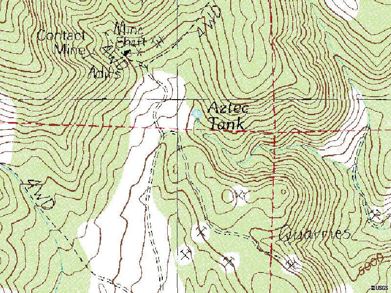 Location of Aztec Tank