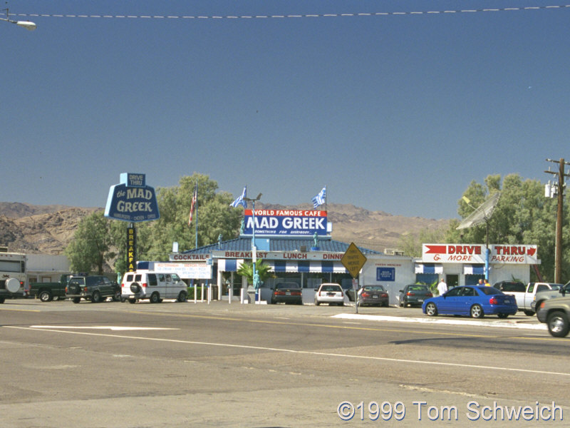 The Mad Greek Restaurant in Baker, California.