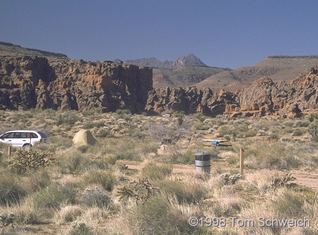 General view of the campground at Hole in the Wall.